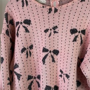 Vintage bow sweater